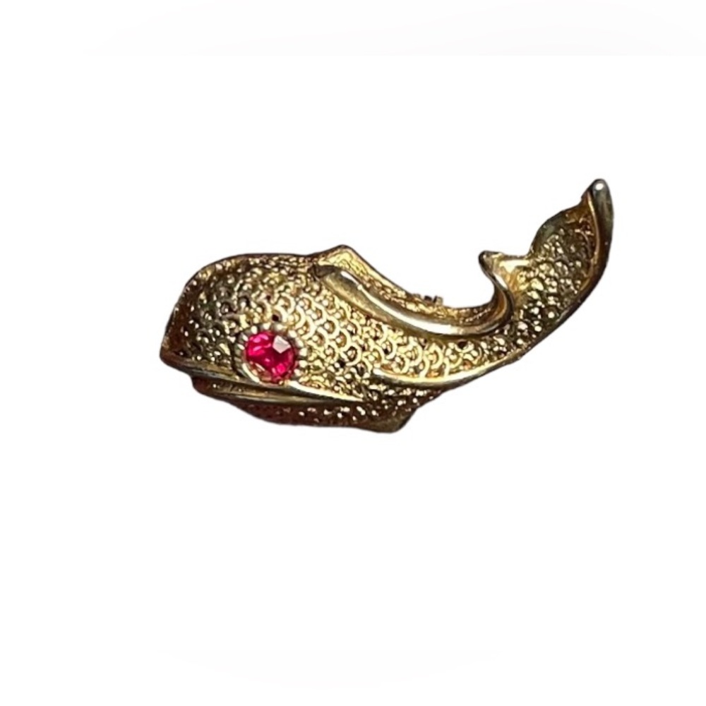 60s Vintage Whale Brooch Pin
